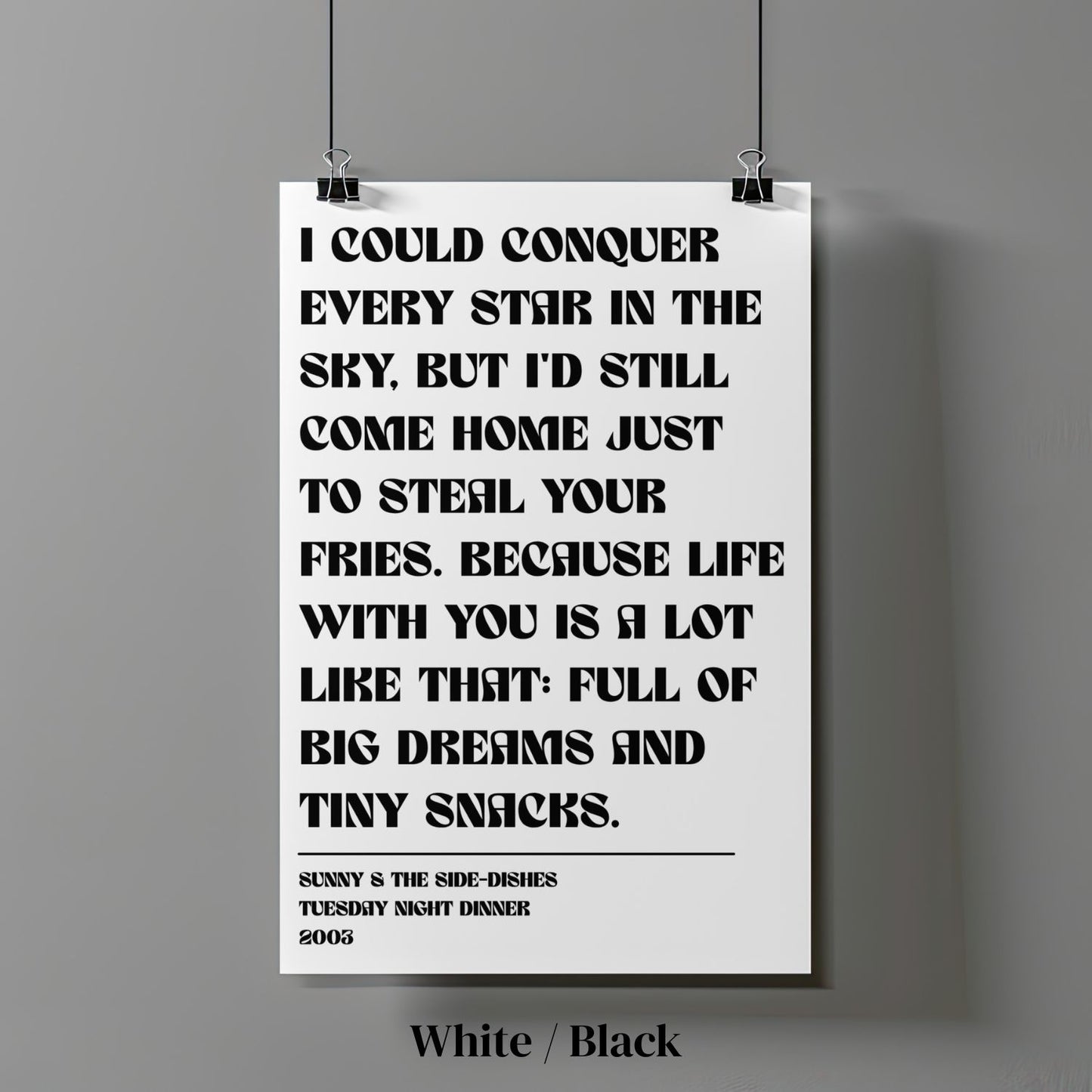 Custom Lyrics Poster