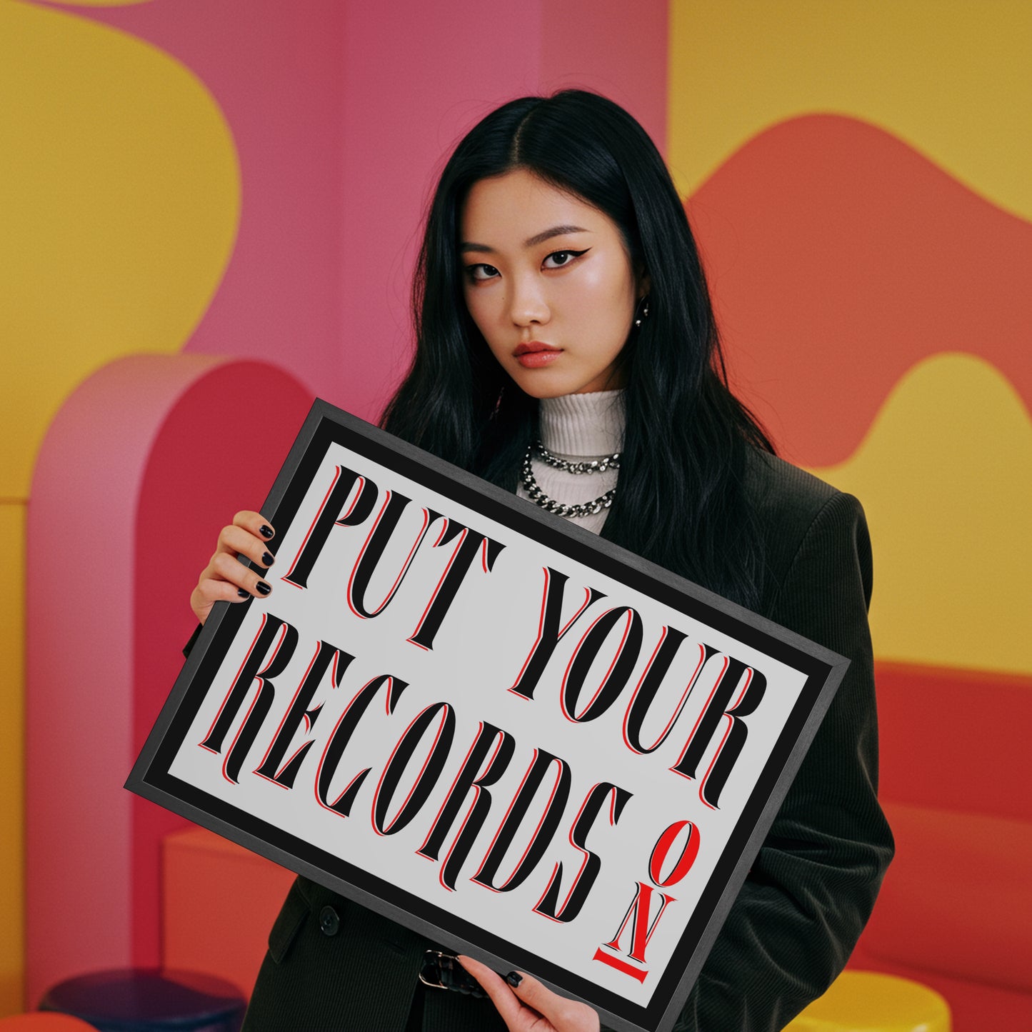 Put Your Records On Poster