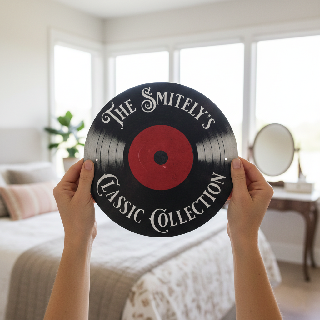 Custom Vinyl Record Metal Sign | Personalized Music Room Decor & Unique Gifts for Vinyl Lovers Musician Fusion