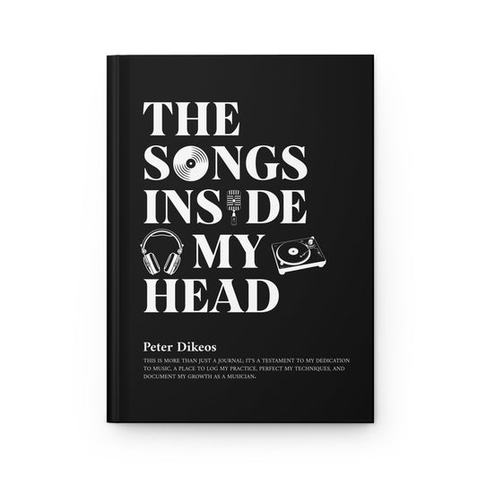 Personalized Musician Hardcover Journal | Custom Songwriting Notebook & Lyric Diary for Music Lovers Printify
