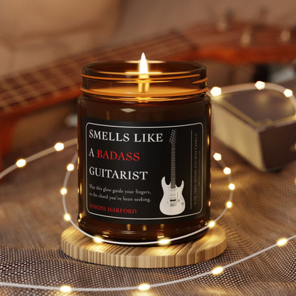 Custom Badass Guitarist Scented Candle