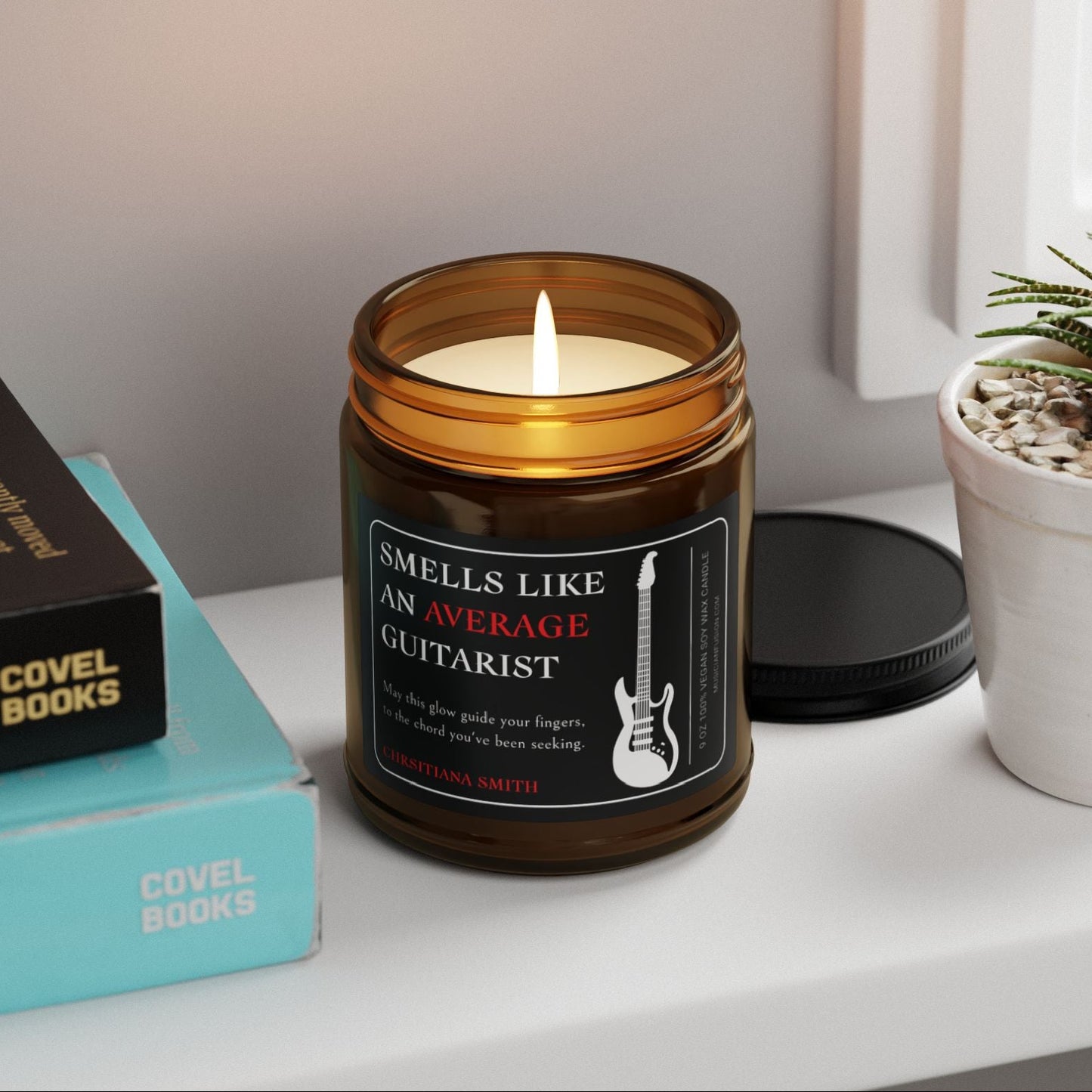 Custom Badass Guitarist Scented Candle