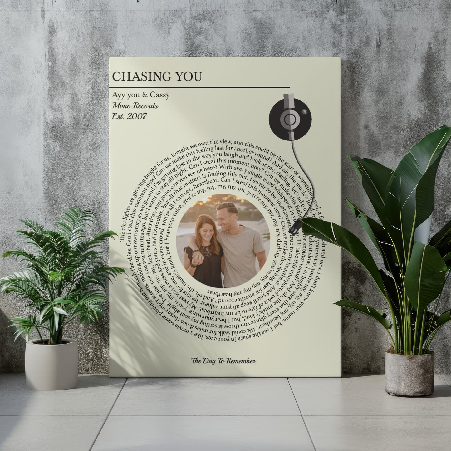 Custom Vinyl Lyrics Poster