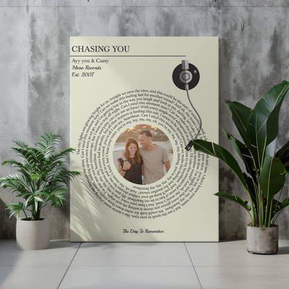 Custom Vinyl Lyrics Poster