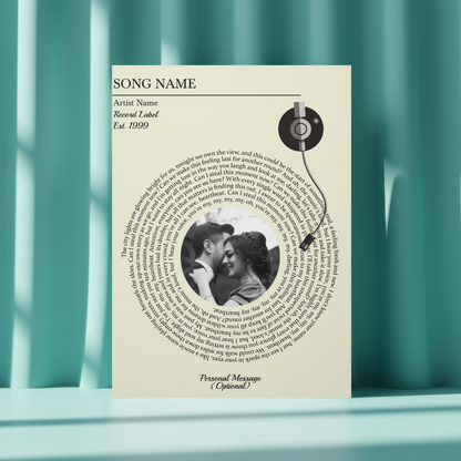 Custom Vinyl Lyrics Poster