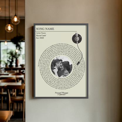 Custom Vinyl Lyrics Poster