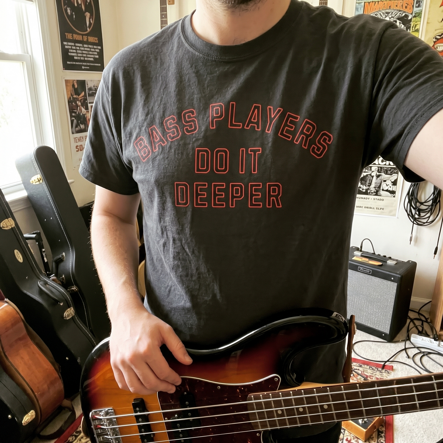 Bass Players Do It Deeper Unisex Shirt