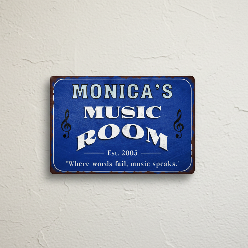 Personalized Music Room Sign Musician Fusion