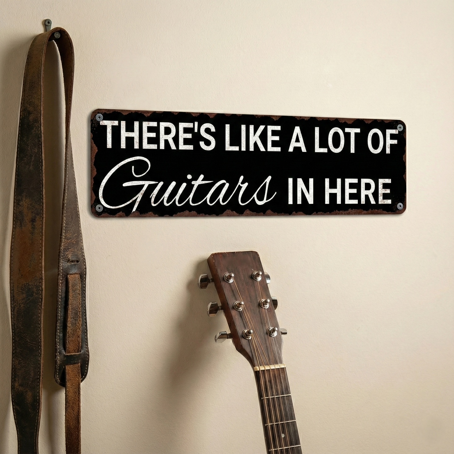 There's Like a Lot Of Guitars Metal Sign