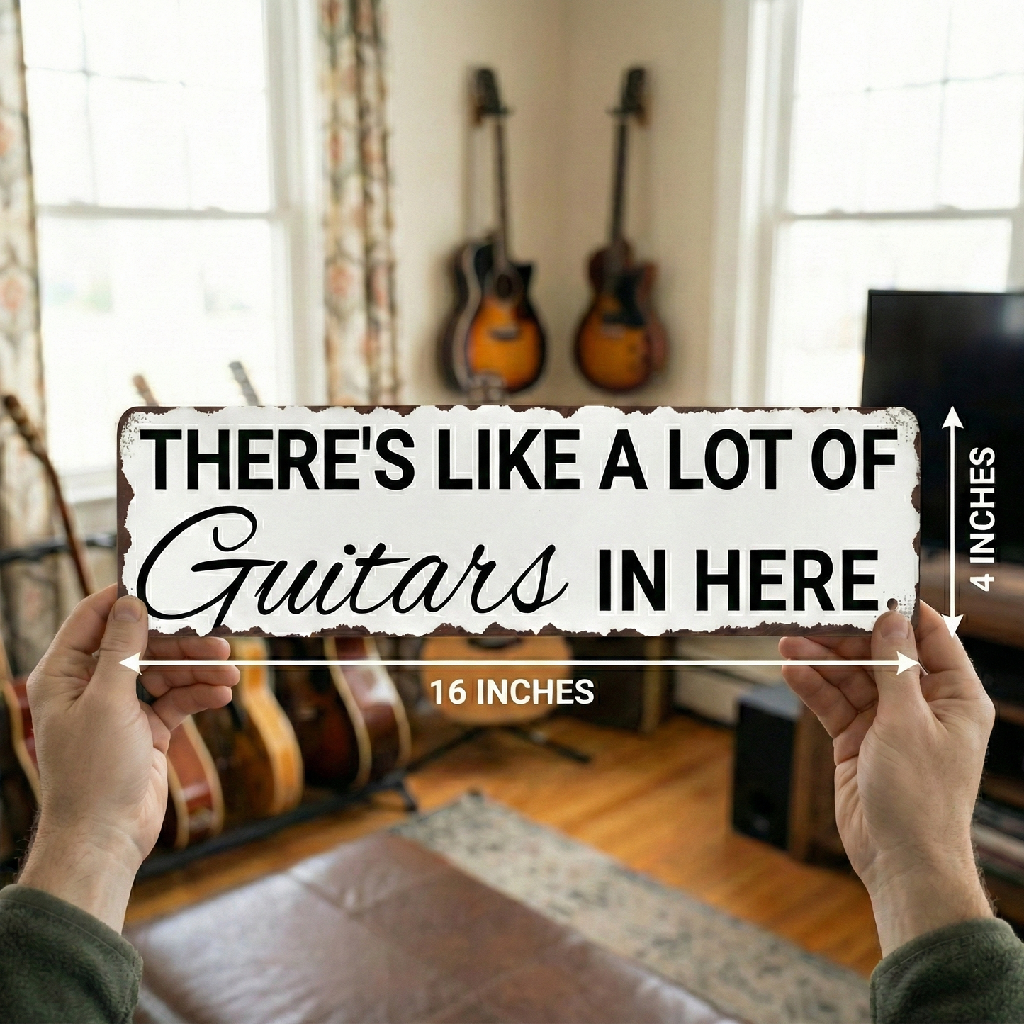 There's Like a Lot Of Guitars Metal Sign