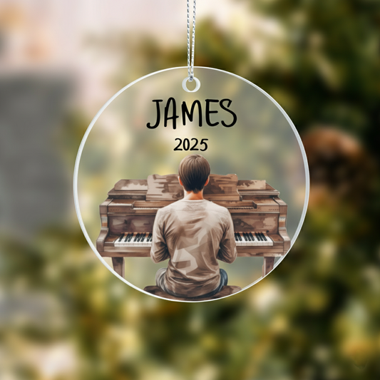 Personalized Man Piano Ornament ShineOn Fulfillment