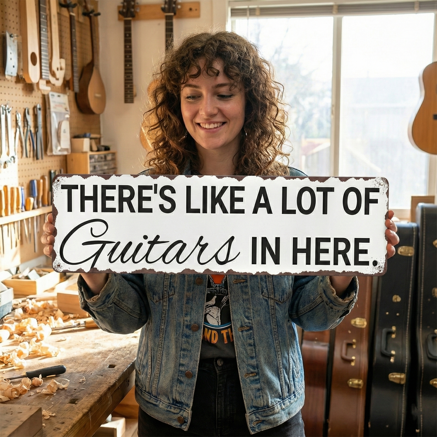 There's Like a Lot Of Guitars Metal Sign