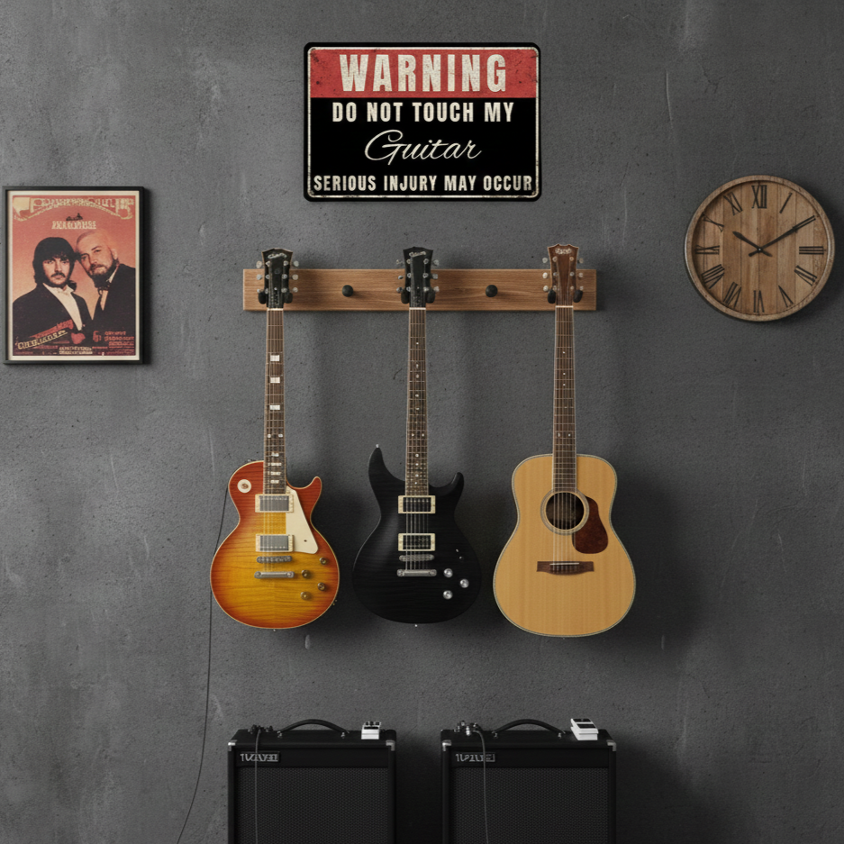 Do Not Touch My Guitar Metal Sign Musician Fusion