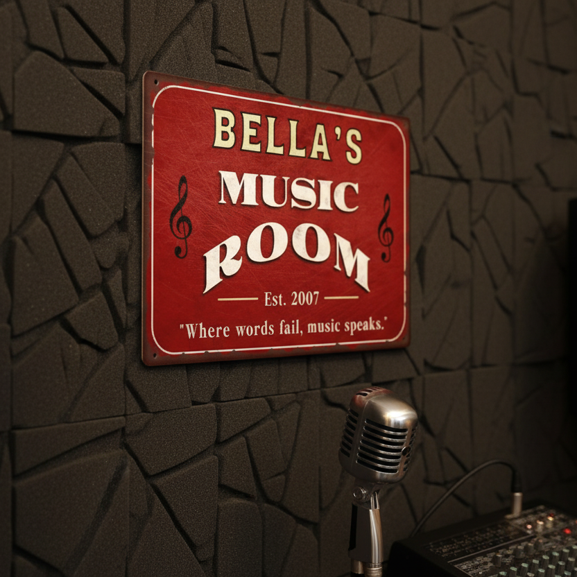 Personalized Music Room Sign Musician Fusion