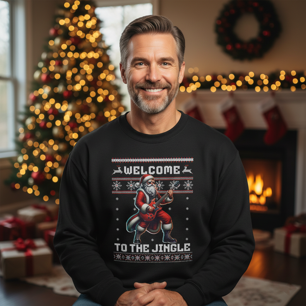 Welcome To The Jingle Guitarist Sweatshirt Musician Fusion