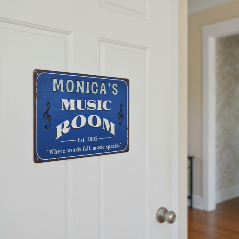 Personalized Music Room Sign Musician Fusion