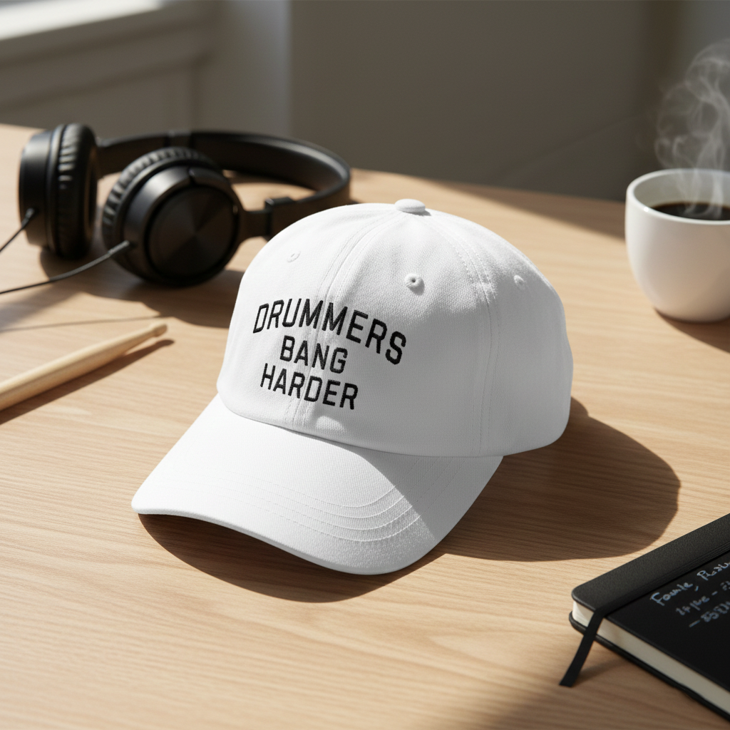 Drummers Bang Harder Embroidered Dad Hat