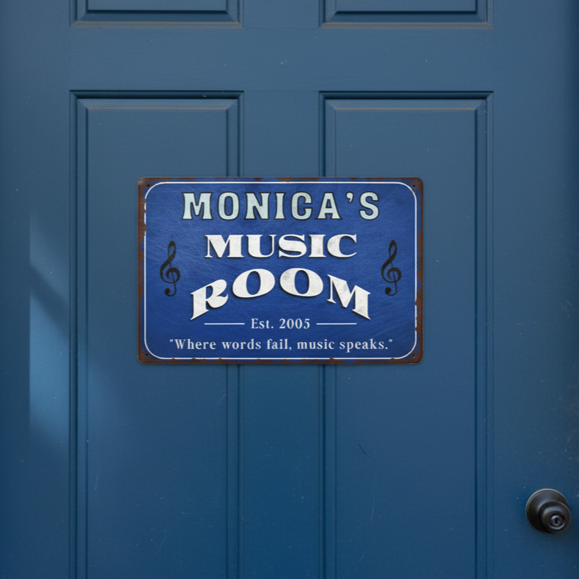 Personalized Music Room Sign Musician Fusion