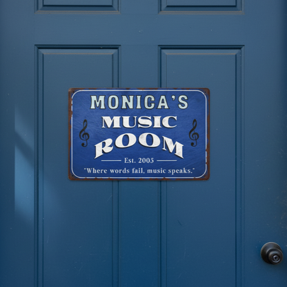 Personalized Music Room Sign Musician Fusion