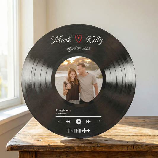 Personalized Vinyl Record Metal Sign
