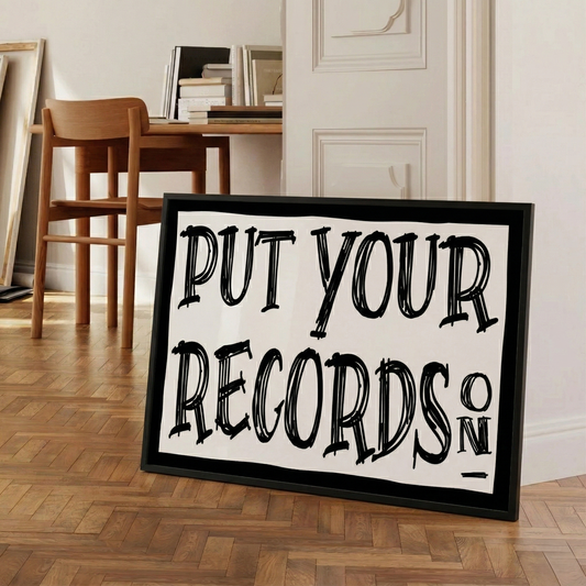 Put Your Records On Poster