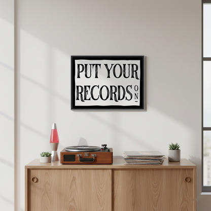 Put Your Records On Vintage Poster