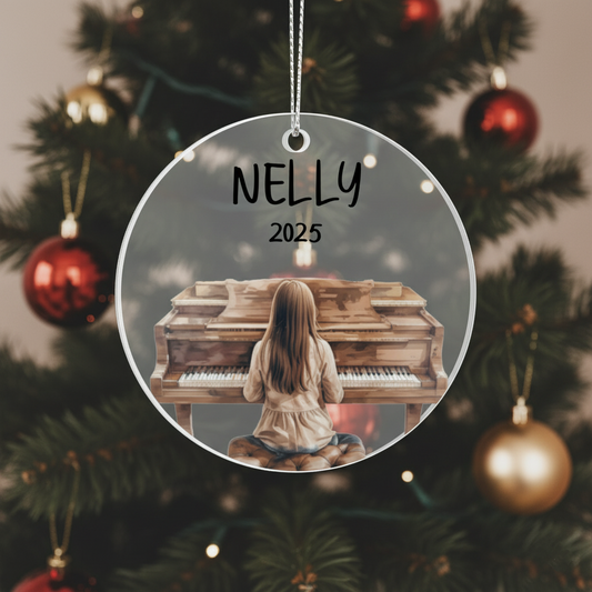 Personalized Girl Piano Ornament ShineOn Fulfillment