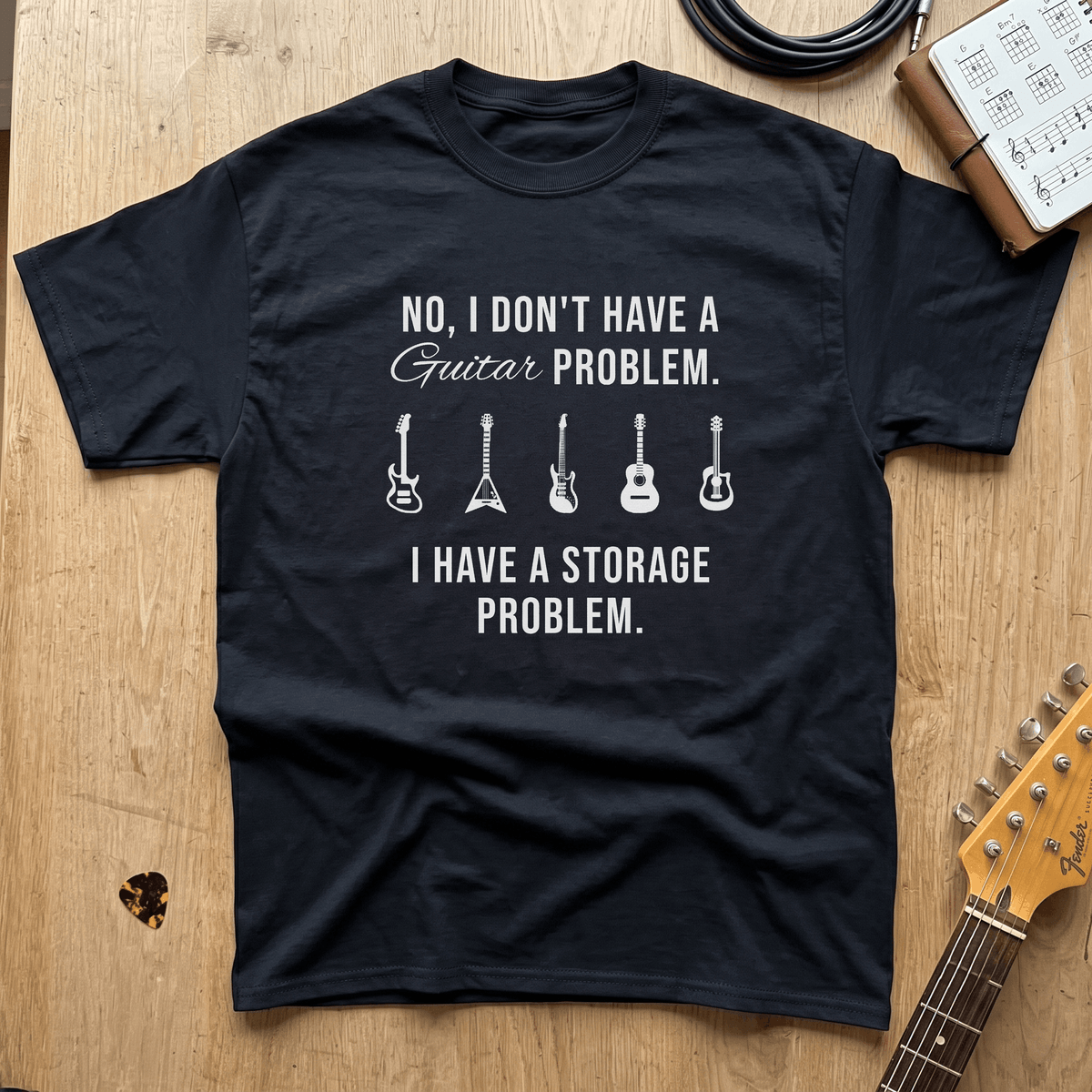Funny Guitar Shirt for Men Women | "Guitar Storage Problem" Hilarious Gift for Guitar Players