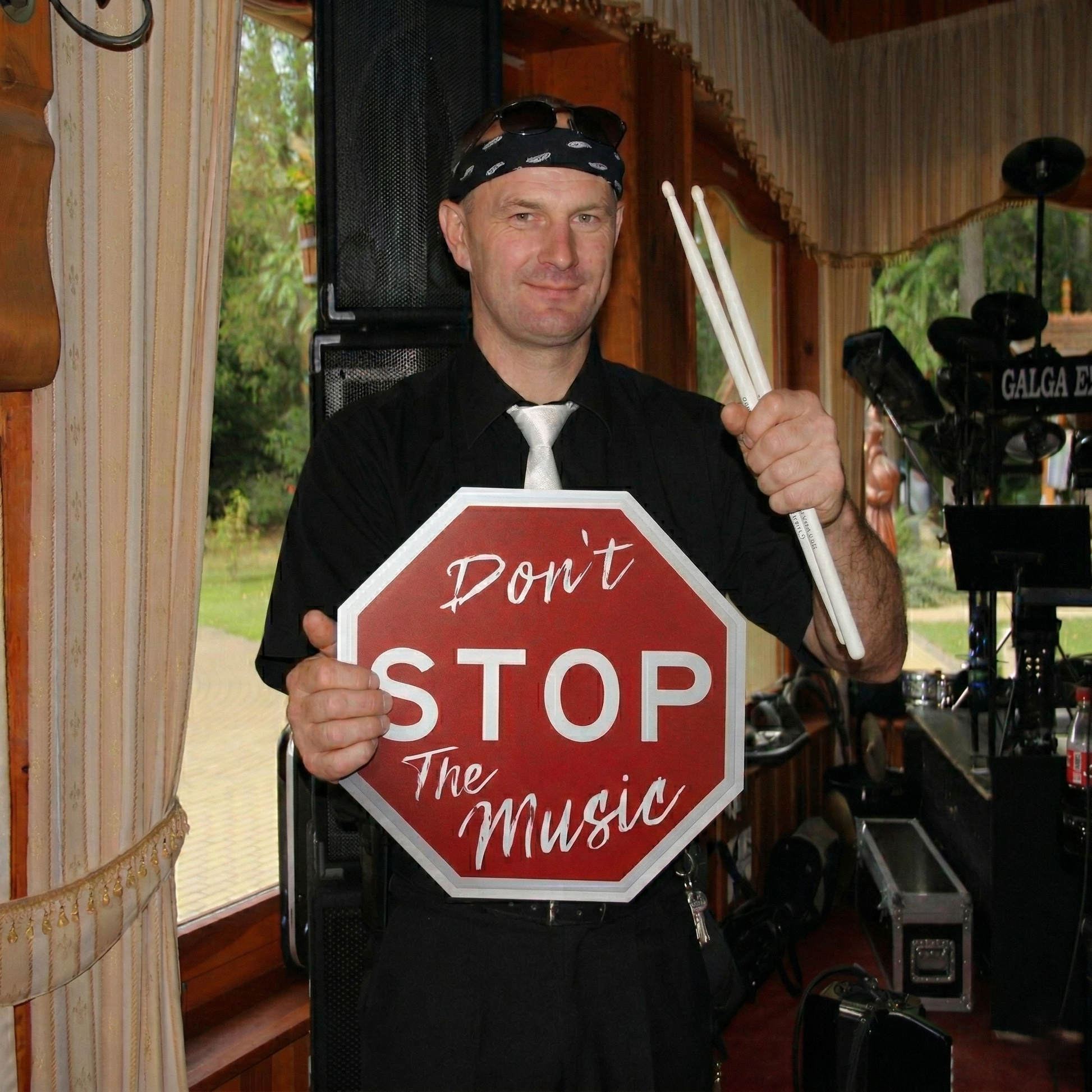 Don't Stop The Music Metal Sign | High-Intent Music Decor & Unique Song Poster Wall Art InterestPrint