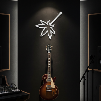 Leaf Guitar Metal Sign
