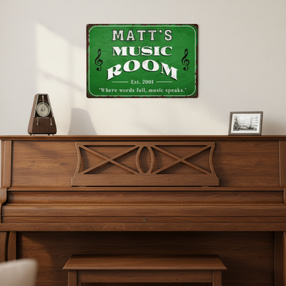 Personalized Music Room Sign Musician Fusion
