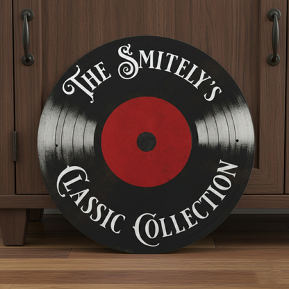 Custom Vinyl Record Metal Sign | Personalized Music Room Decor & Unique Gifts for Vinyl Lovers Musician Fusion