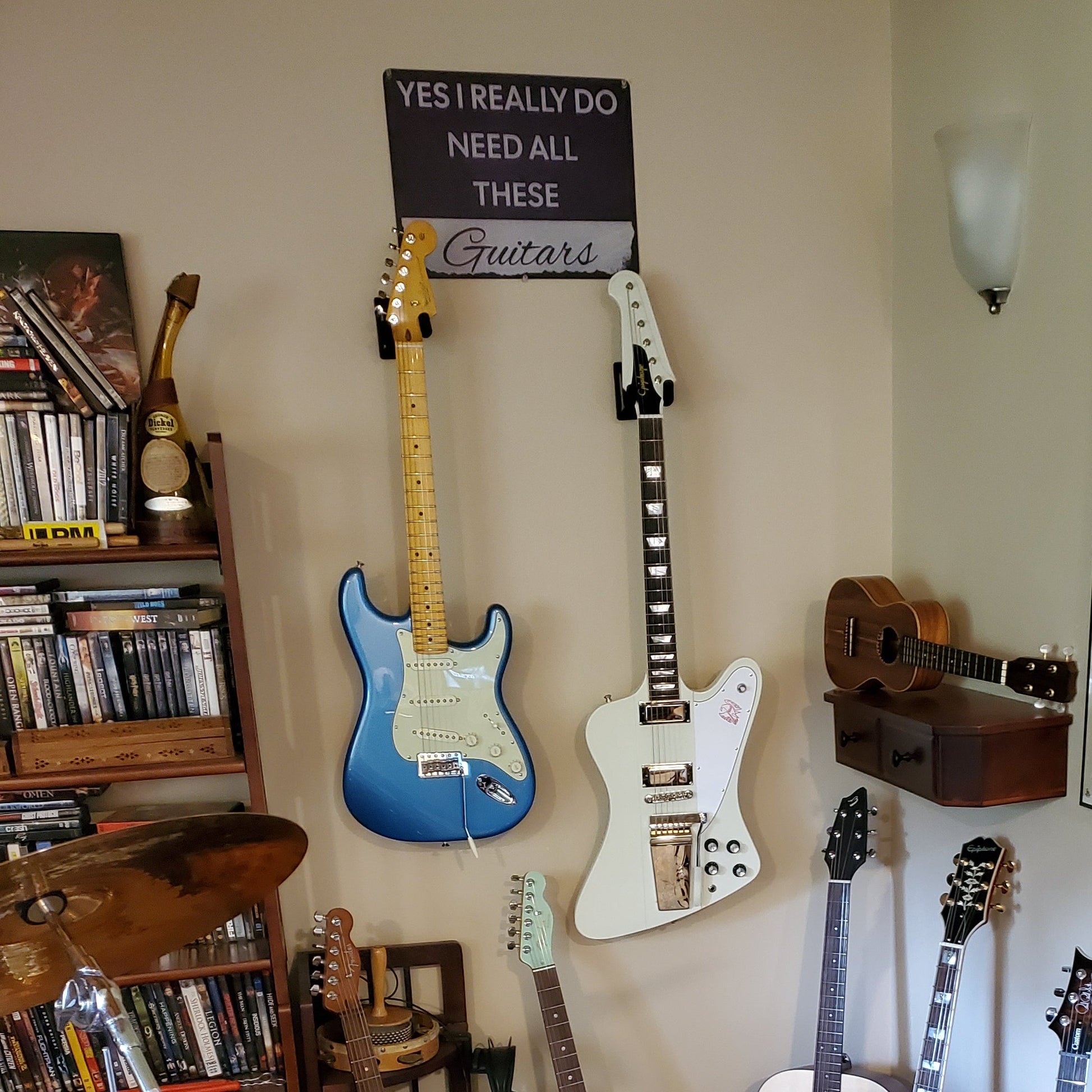 Yes I REALLY Do Need All These Guitars Metal Sign | Funny Guitarist Gifts & Studio Room Wall Decor Musician Fusion