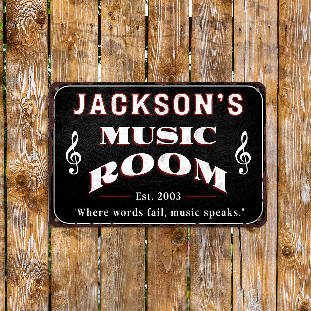 Personalized Music Room Sign Musician Fusion