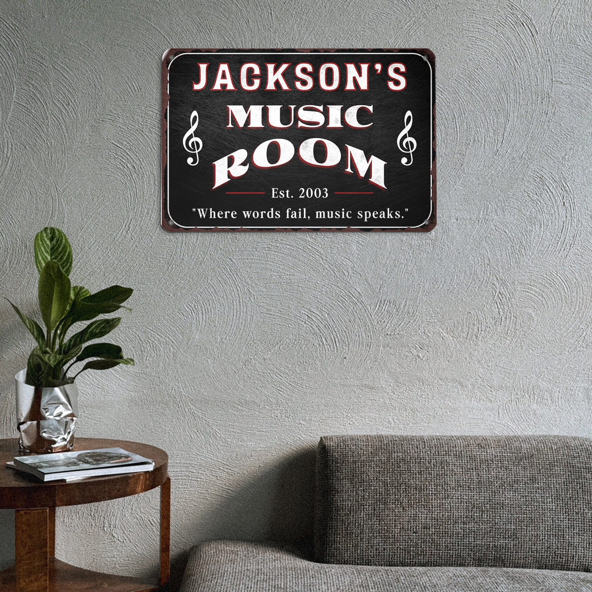 Personalized Music Room Sign Musician Fusion