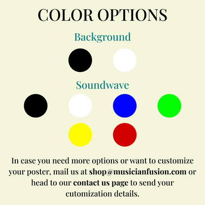 Custom Soundwave Art Poster Musician Fusion