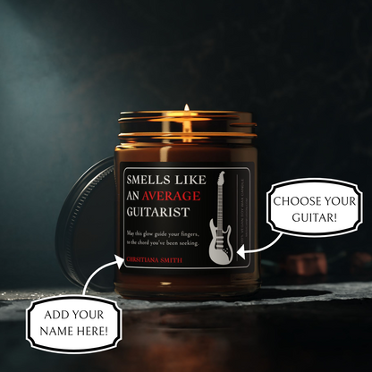 Custom Badass Guitarist Scented Candle