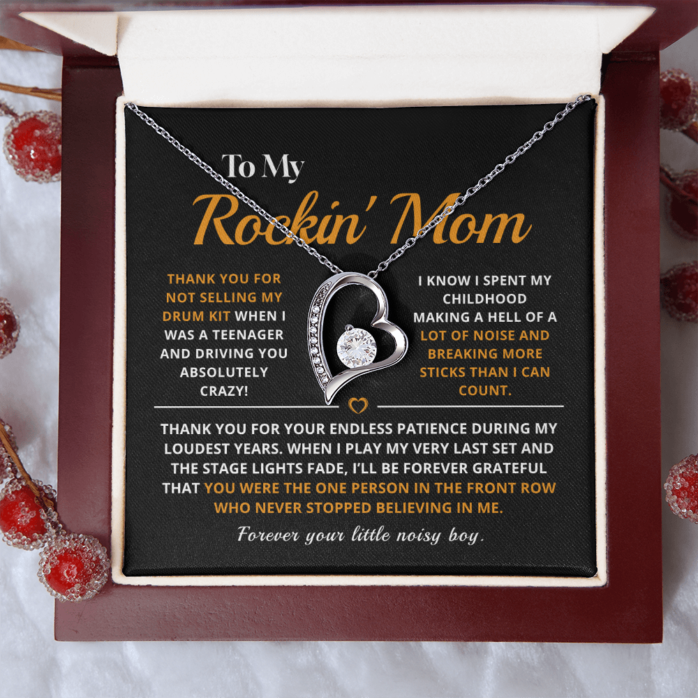 To My Rockin' Mom - Necklace for Drummer Moms