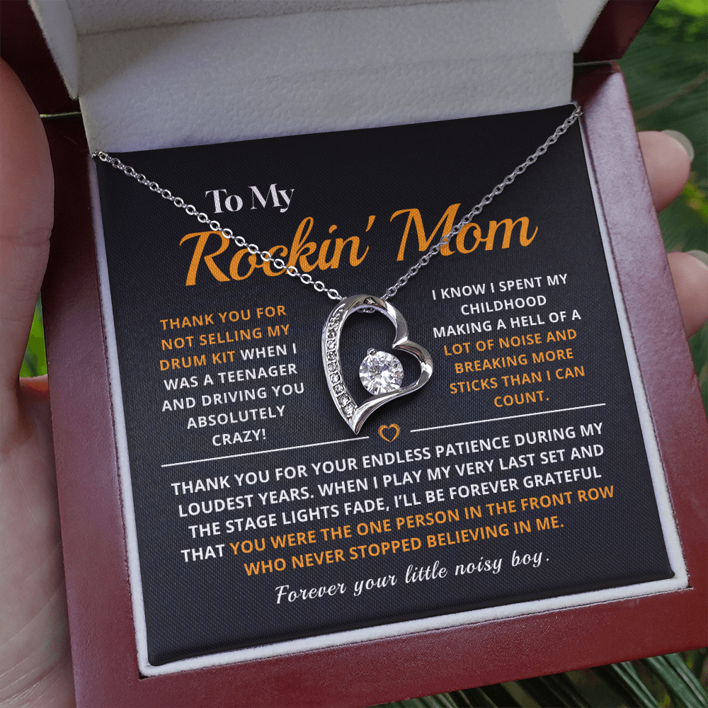 To My Rockin' Mom - Necklace for Drummer Moms