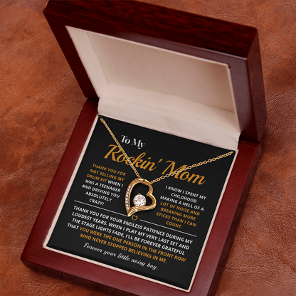To My Rockin' Mom - Necklace for Drummer Moms