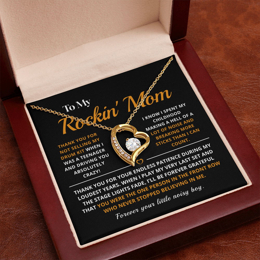 To My Rockin' Mom - Necklace for Drummer Moms
