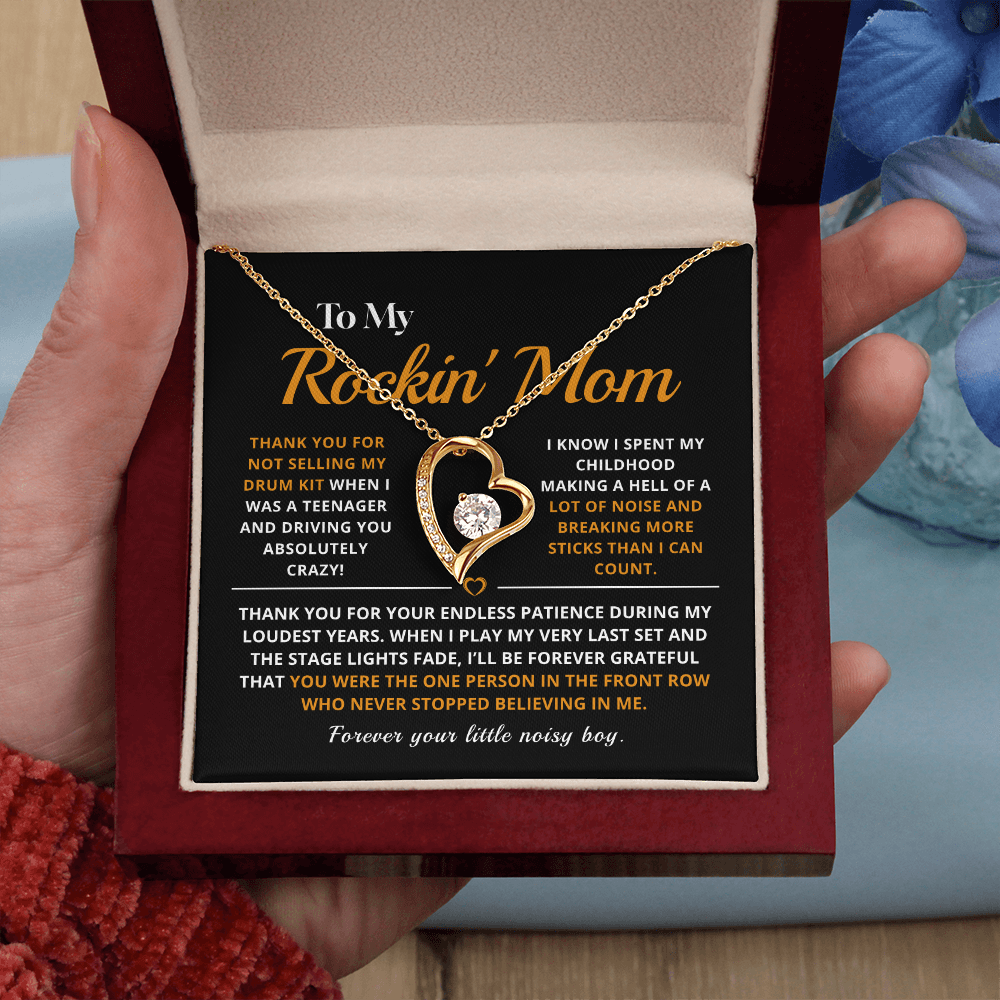 To My Rockin' Mom - Necklace for Drummer Moms