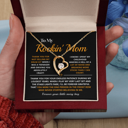 To My Rockin' Mom - Necklace for Drummer Moms