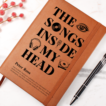 Personalized Musician Journal | "The Songs Inside My Head" Custom Leather Notebook & Songwriting Gift