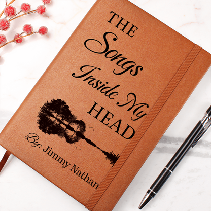 Personalized Guitarist Journal | "The Songs Inside My Head" Custom Leather Notebook & Songwriting Gift