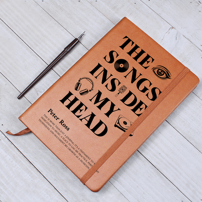 Personalized Musician Journal | "The Songs Inside My Head" Custom Leather Notebook & Songwriting Gift