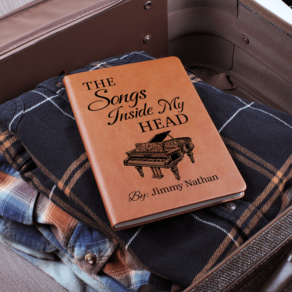 Personalized Pianist Journal | "The Songs Inside My Head" Custom Leather Notebook & Songwriting Gift