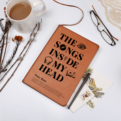 Personalized Musician Journal | "The Songs Inside My Head" Custom Leather Notebook & Songwriting Gift
