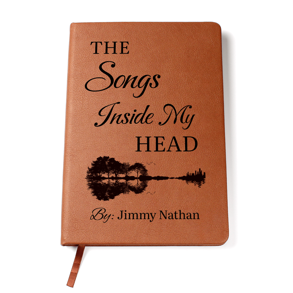 Personalized Guitarist Journal | "The Songs Inside My Head" Custom Leather Notebook & Songwriting Gift