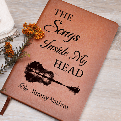 Personalized Guitarist Journal | "The Songs Inside My Head" Custom Leather Notebook & Songwriting Gift
